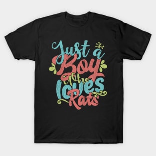 Just A Boy Who Loves Rats Gift product T-Shirt